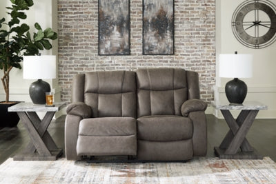 First Base Reclining Loveseat - Sims Furniture