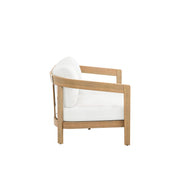 Wesley Patio Loveseat W/ White Cushions