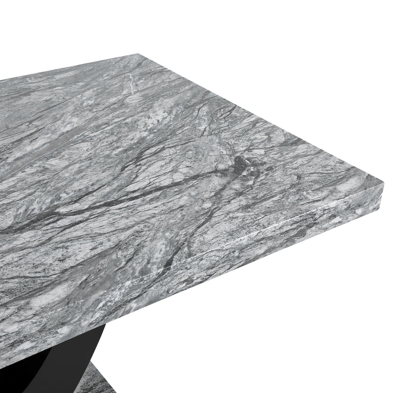 Lyra Dining Table Top And Base Bottom Marble