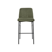 Erik Bar Chair W/ Black Metal Frame- Green (2 Per Carton)