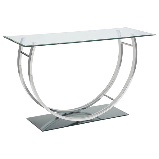 Danville U-shaped Sofa Table Chrome image