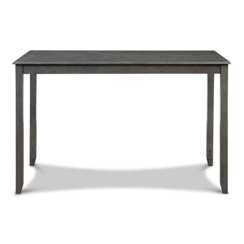Amy 5 Pc 60" Counter Storage Table+Chairs-Gray