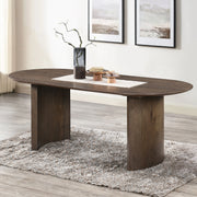 Kody Oval Dining Table Base-Dk Walnut