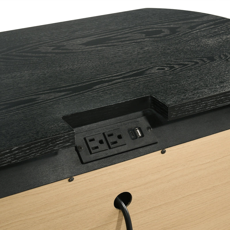 Skyline 2 Drawer Nightstand-Onyx