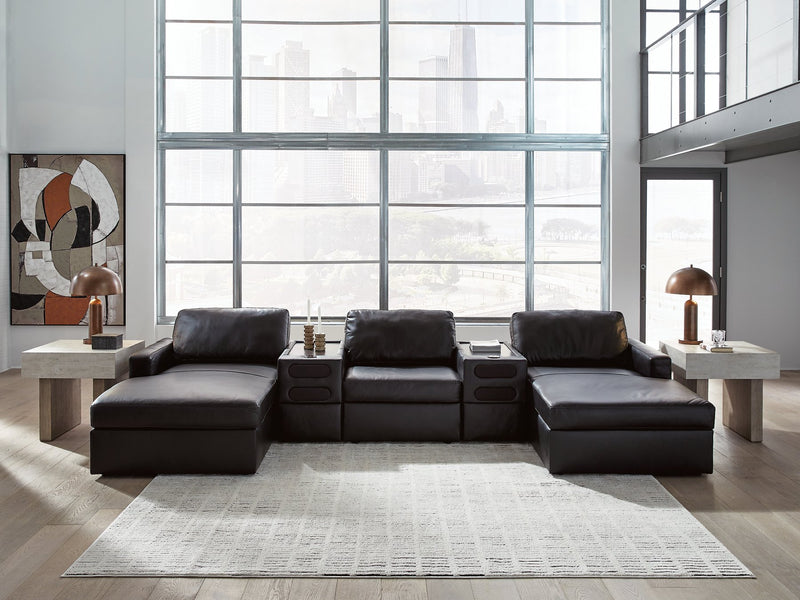 Modmax II Double Chaise Sectional with Audio Consoles - Sims Furniture