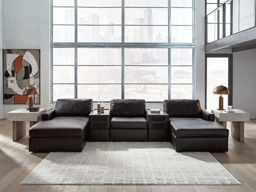 Modmax II Double Chaise Sectional with Audio Consoles - Sims Furniture