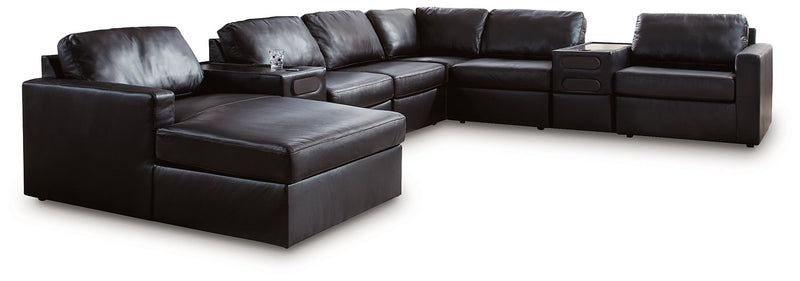 Modmax II Sectional with Chaise and Audio Consoles - Sims Furniture