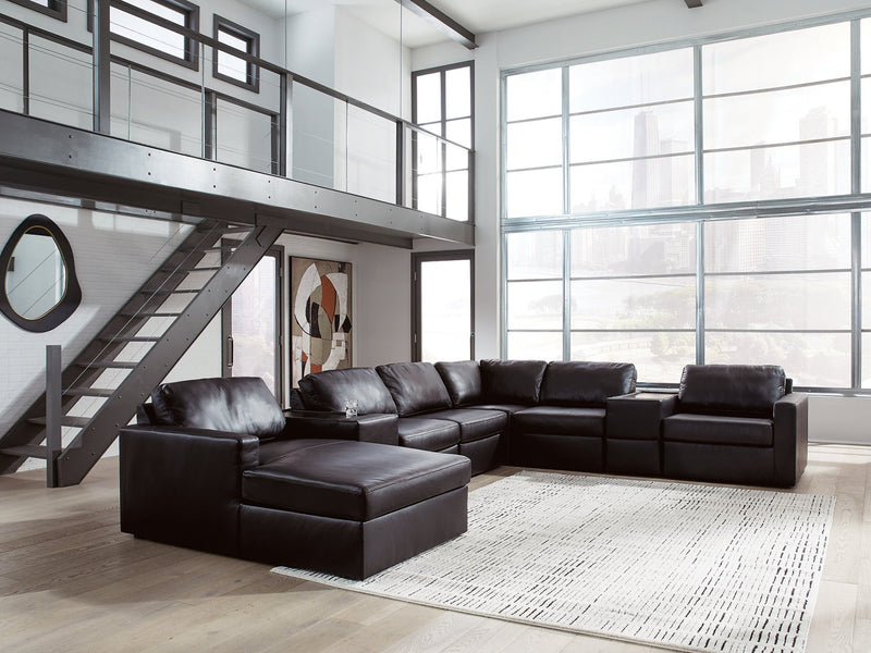 Modmax II Sectional with Chaise and Storage Consoles - Sims Furniture