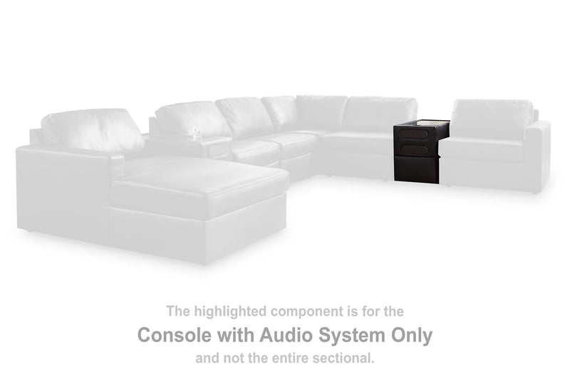 Modmax II Sectional with Chaise and Audio Consoles - Sims Furniture
