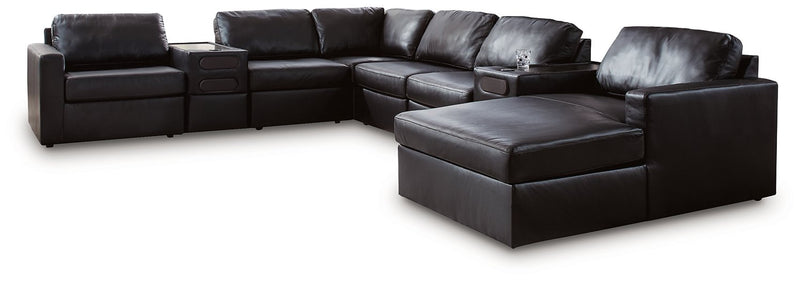 Modmax II Sectional with Chaise and Audio Consoles - Sims Furniture