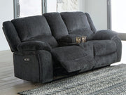 Draycoll Power Reclining Loveseat with Console - Sims Furniture
