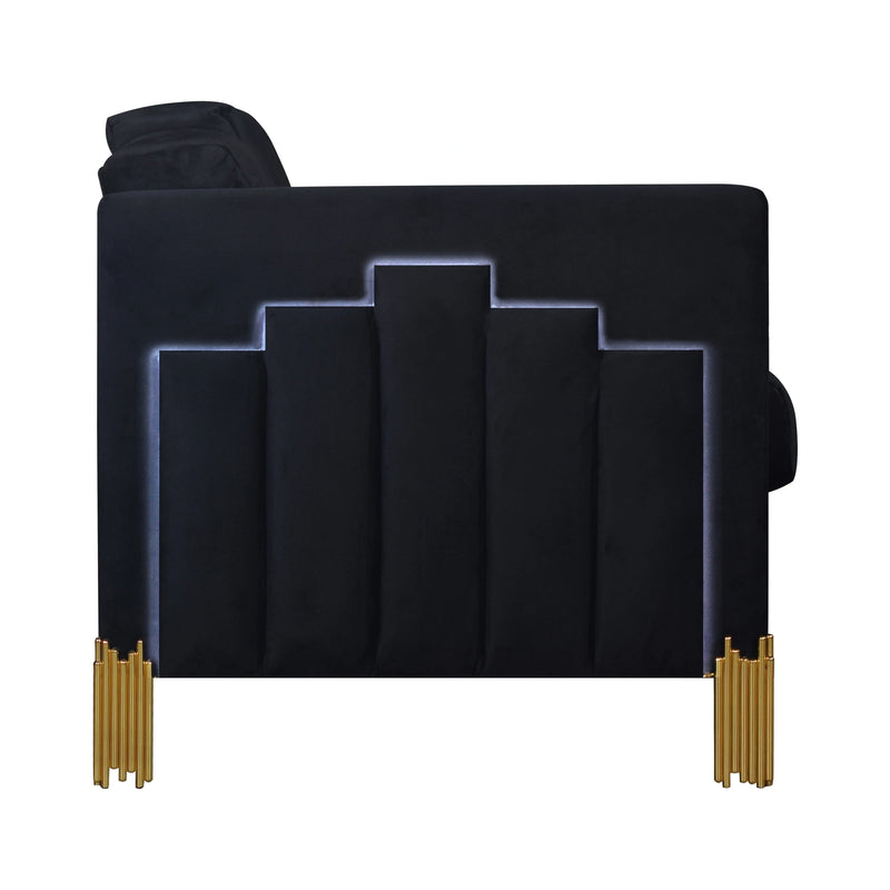 Empire Lighted Sofa-Black