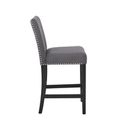 Celeste 5Pc 42" Marble Finish Counter Table & 4 Chairs-Gray