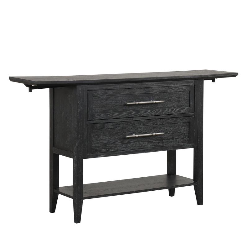 Sable Crest Drop Leaf Server-Black