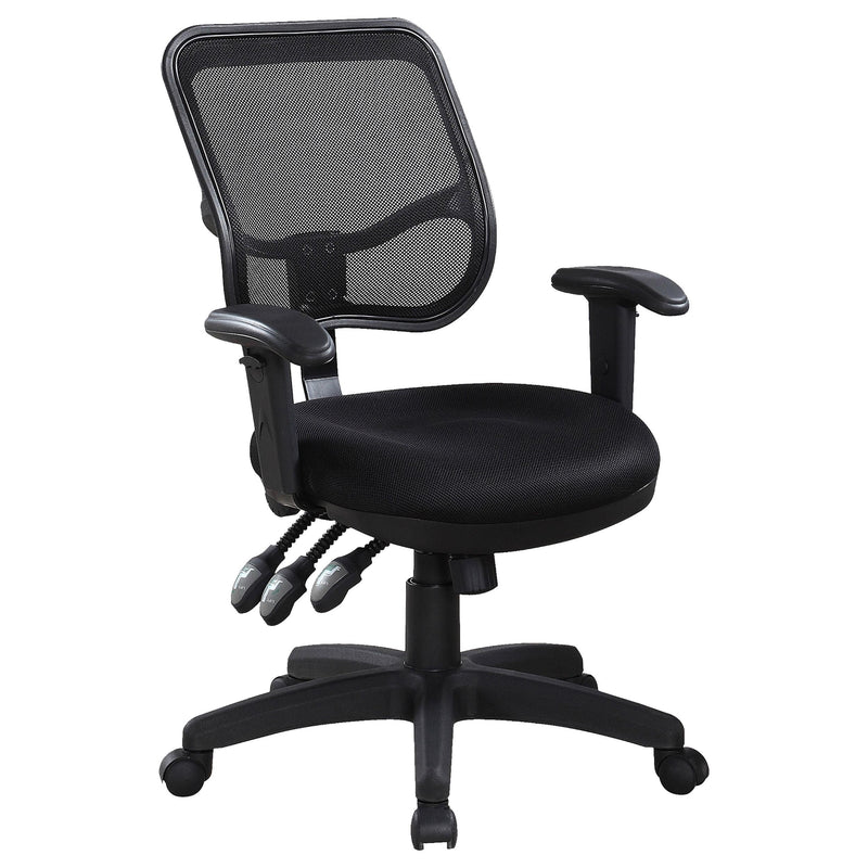 Rollo Adjustable Height Office Chair Black - Sims Furniture
