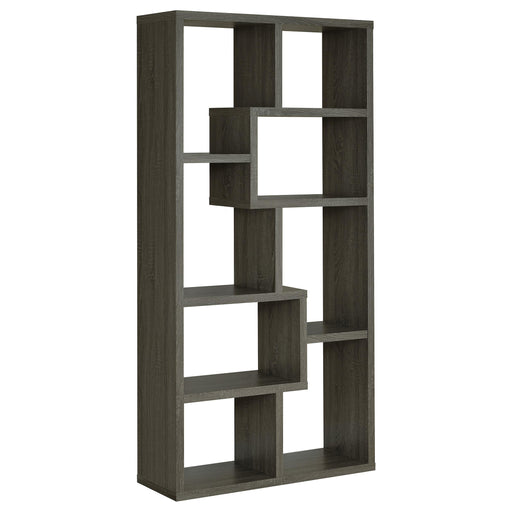 Theo 10-shelf Bookcase Weathered Grey image