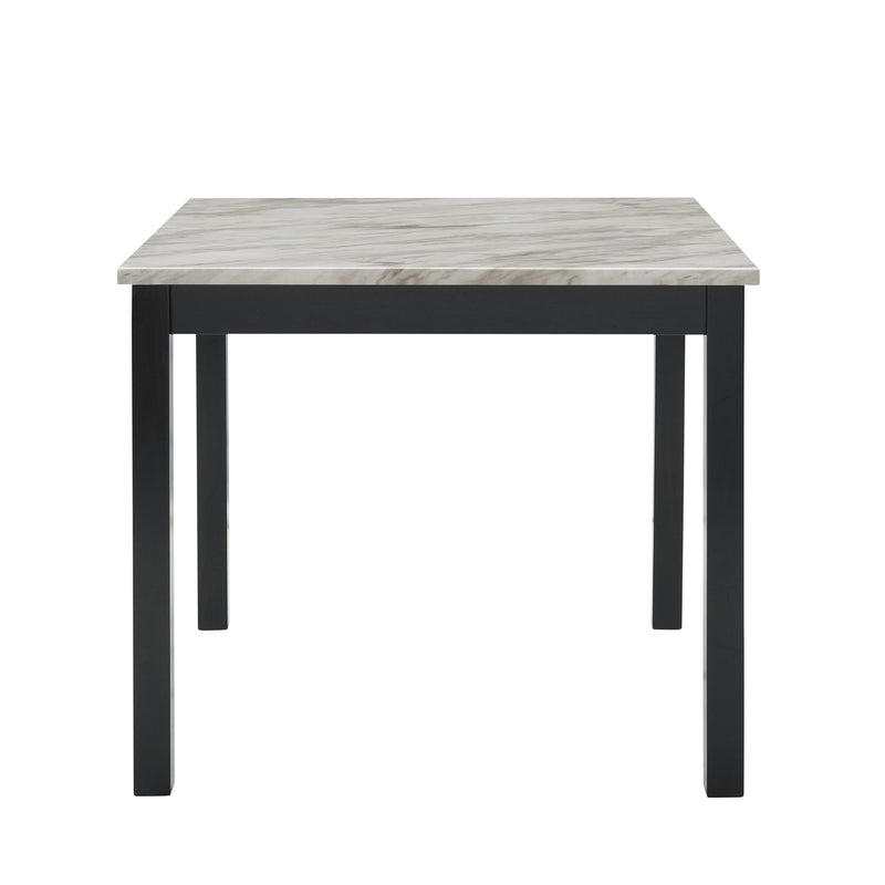 Celeste 5Pc 42" Marble Finish Counter Table & 4 Chairs-Gray