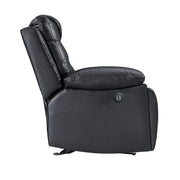 Nikko Console Loveseat W/Pwr Fr-Black/Gray