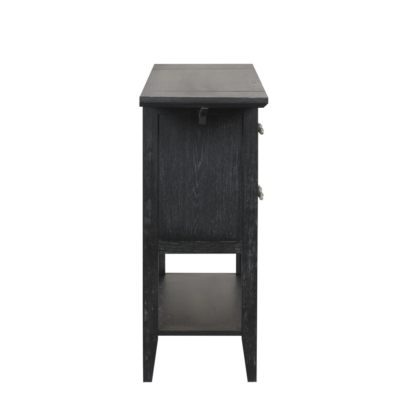 Sable Crest Drop Leaf Server-Black