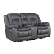 Morello Console Loveseat W/Pwr Fr-Gray