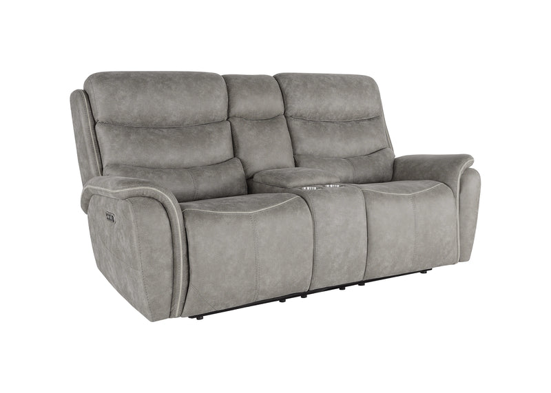 Kamari Console Loveseat W/Pwr Hr & Fr-Gray
