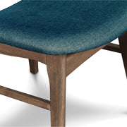 Oscar Chair With Forest Green Cushion-Walnut