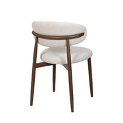 Royce Side Chair W/ Walnut Metal Frame -Beige (2 Per Carton)