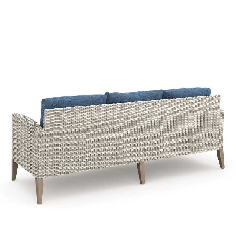 Carezza 5 Pc Set - Sofa, 2 Club Chairs, 2 Stools-Dark Blue
