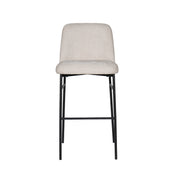 Erik Bar Chair W/ Black Metal Frame- Beige (2 Per Carton)