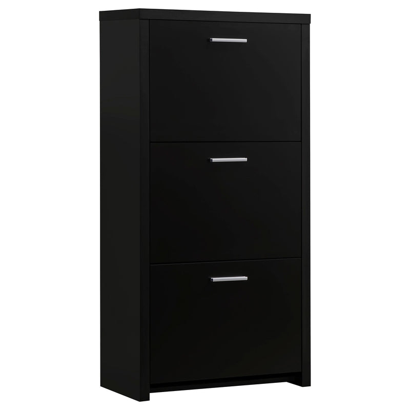 Vivian 3-drawer Shoe Cabinet Black - Sims Furniture