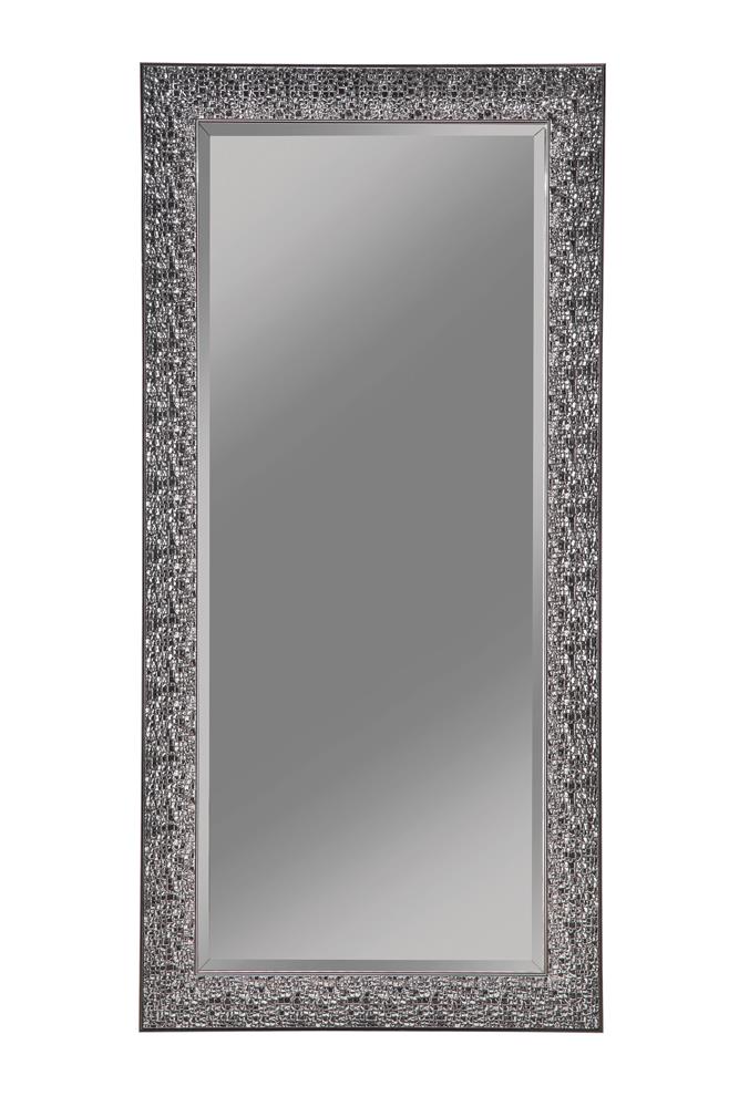 Rollins Rectangular Floor Mirror Black - Sims Furniture