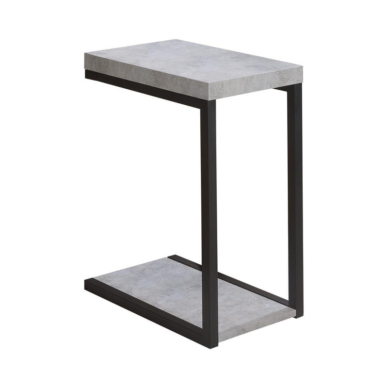 Beck Accent Table Cement and Black - Sims Furniture