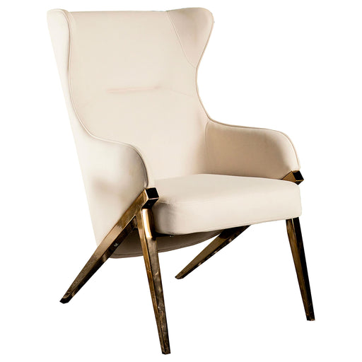 Walker Upholstered Accent Chair Cream and Bronze image