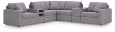 Modmax Balanced Sectional with Audio and Storage Consoles - Sims Furniture