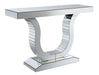 Saanvi Console Table with U-shaped Base Clear Mirror image