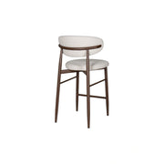 Royce Counter Chair W/Walnut Metal Frame-Beige (2 Per Carton)