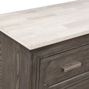 Lisbon Marble Top Dresser-Gray
