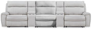 Social Pointe Reclining Sectional with Storage Consoles - Sims Furniture
