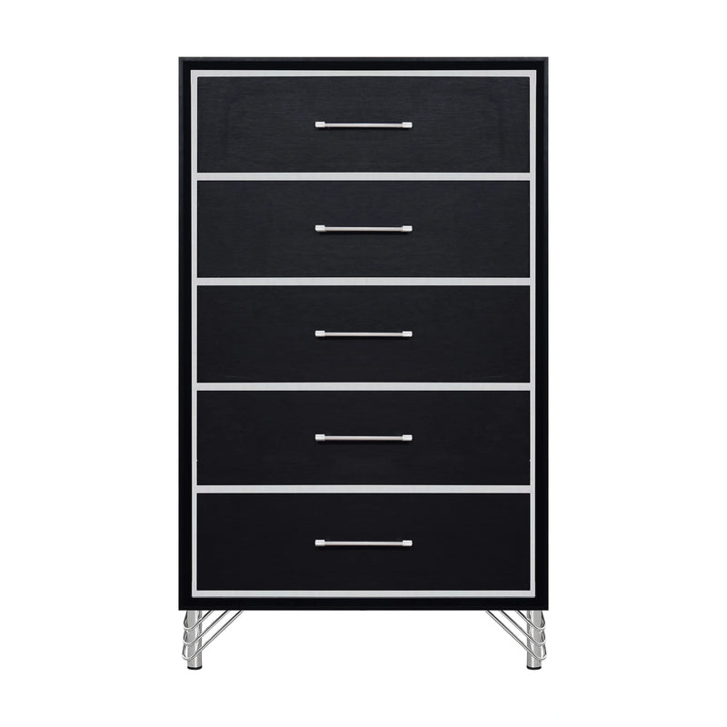Ava 5 Drawer Chest-Ebony