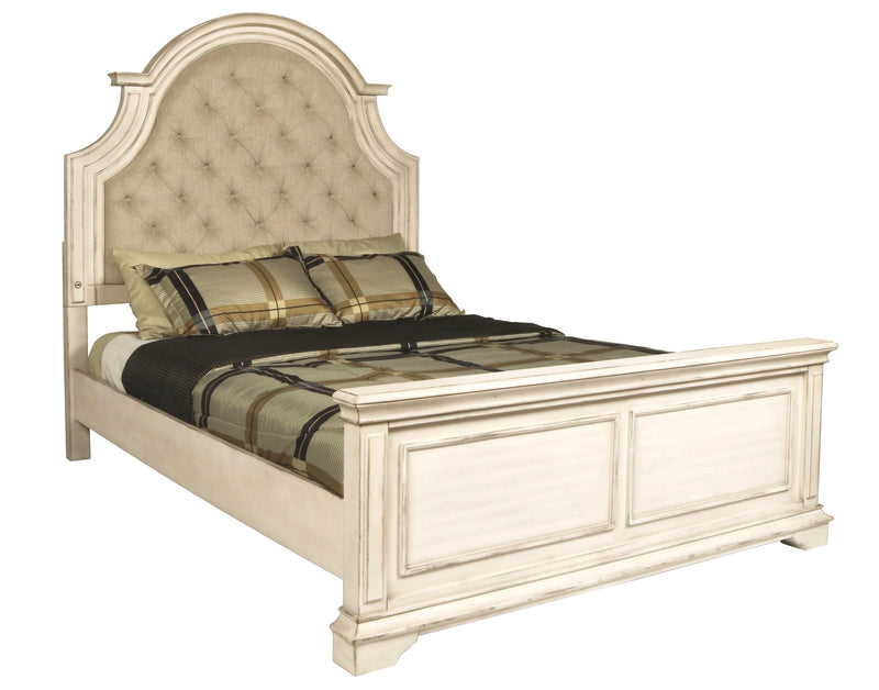 ANASTASIA Eastern King-California King K PADDED HEADBOARD - ANT. WHITE