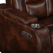 Chester Glider Recliner W/Pwr Hr & Fr-Brown