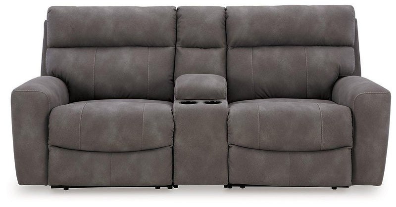 Next-Gen DuraPella Power Reclining Sectional Loveseat with Console - Sims Furniture