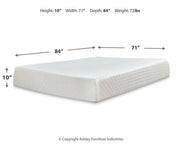 10 Inch Chime Memory Foam Mattress Set - Sims Furniture