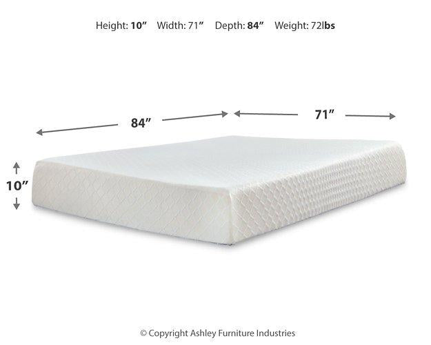 10 Inch Chime Memory Foam Mattress Set - Sims Furniture