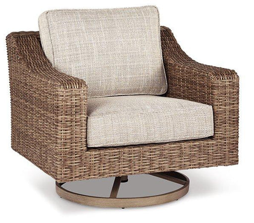 Beachcroft Outdoor Swivel Lounge with Cushion - Sims Furniture
