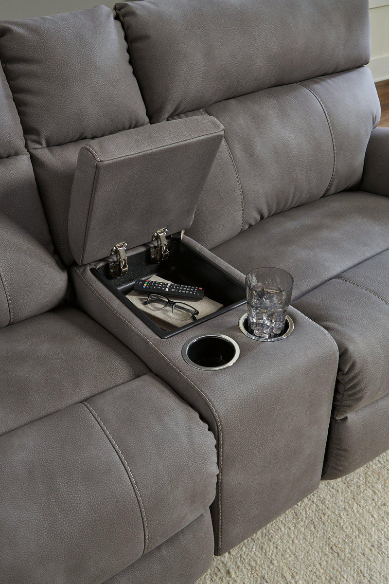 Next-Gen DuraPella Power Reclining Sectional Loveseat with Console - Sims Furniture