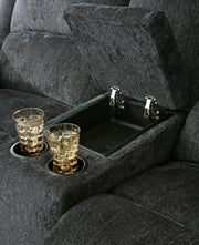 Draycoll Power Reclining Loveseat with Console - Sims Furniture