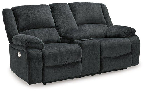 Draycoll Power Reclining Loveseat with Console - Sims Furniture