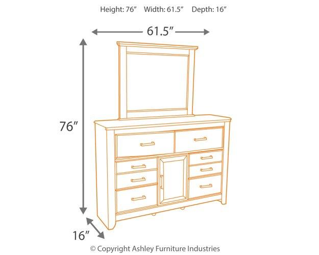 Juararo Dresser and Mirror - Sims Furniture