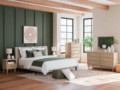 Cielden Upholstered Bed with Roll Slats - Sims Furniture
